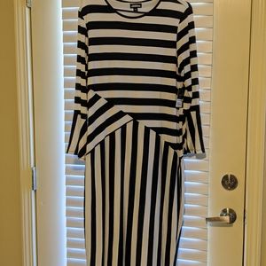 Striped midi dress